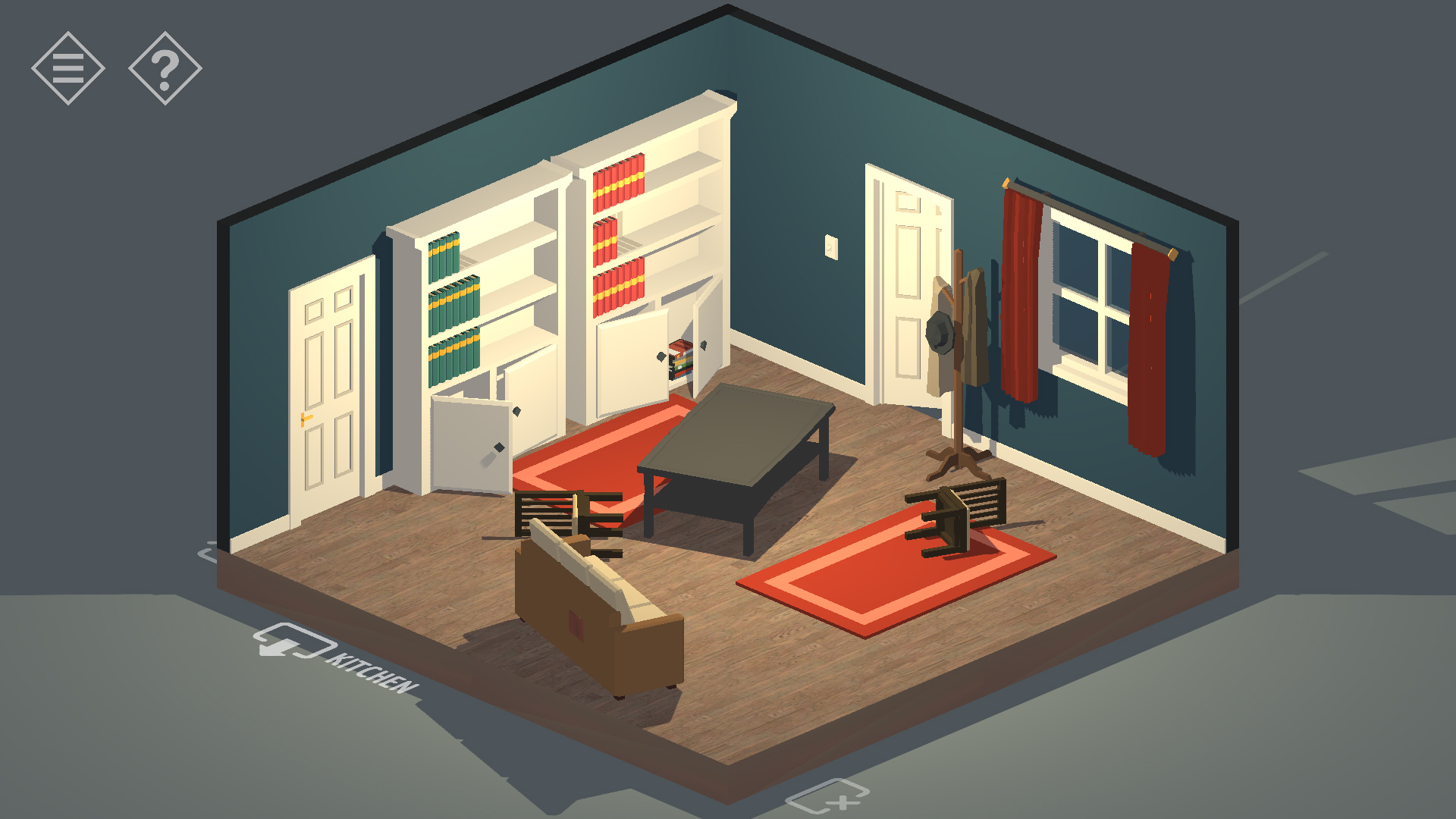Гостиная дома из первой главы Tiny Room Stories