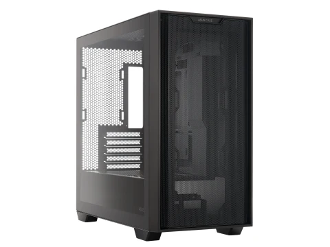Asus A21 Micro ATX Mini Tower Black Tempered Glass Side Panel