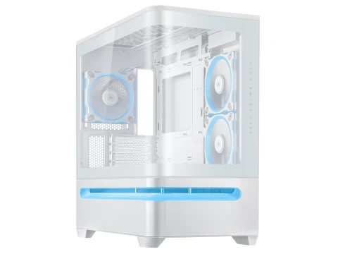 Asus Prime AP202 Micro ATX Mid Tower White with Tempered Glass Side Panel