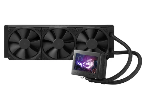 ASUS ROG Ryujin III 360 All-in-one Liquid CPU Cooler with 360mm Radiator. Asetek 8th gen Pump, 3X Noctua industrial PPC 120mm Fans, 3.5” Color LCD