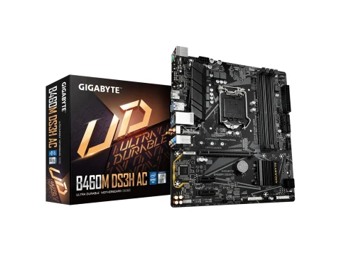 Gigabyte B460M DS3H AC (LGA1200/Intel/B460/MicroATX/M.2/SATA 6GB/s/USB 3.2 Gen 1/HDMI/Intel 802.11ac/Motherboard)
