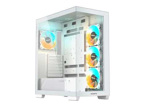 Gigabyte C500 PANORAMIC STEALTH ATX Mid Tower White Tempered Glass Side Panel