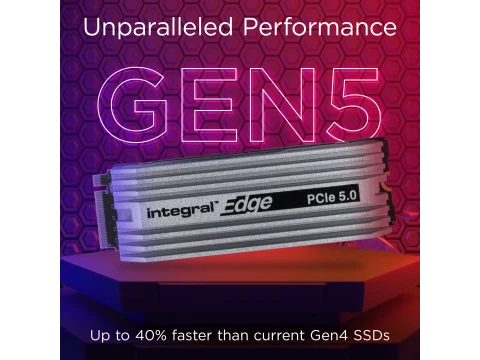 Integral Edge Gen5 w/ Heatsink 2TB SSD M.2-2280 PCIe 5.0 X4 NVMe