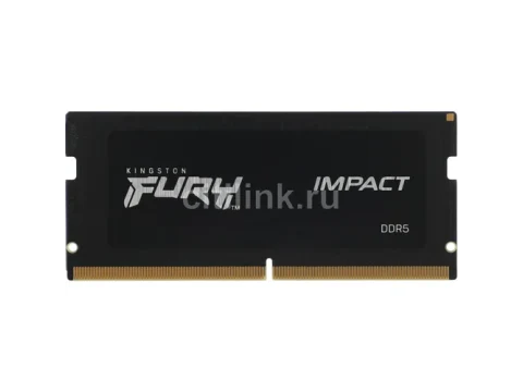 Kingston FURY Impact SODIMM Black DDR5-4800 CL38 16GB (1x16GB) — фото Ситилинка