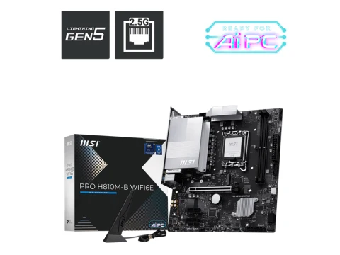 MSI H810 PRO H810M-B WIFI6E LGA1851 DDR5 Micro ATX