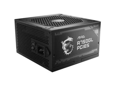 MSI MAG A750GL PCIE5 Black 750W Fully Modular 80+ Gold Certified