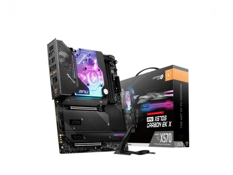 MSI MPG X570S CARBON EK X Gaming Motherboard (ATX, AMD, Socket AM4. DDR4, PCIe 4, CFX, M.2 Slots, Wi-Fi 6E)