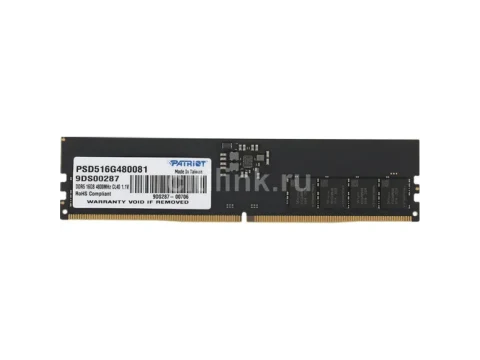 Patriot Signature Black DDR5-4800 CL40 16GB (1x16GB) — фото Ситилинка