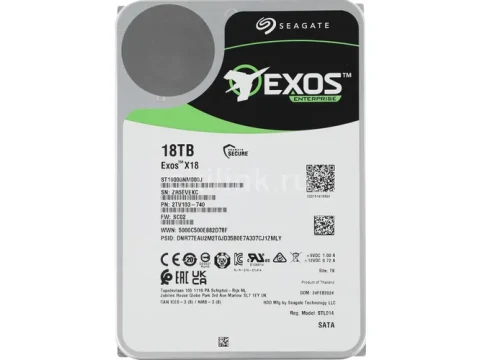 Seagate Exos 18TB HDD 3.5" 7200RPM SATA — фото Ситилинка