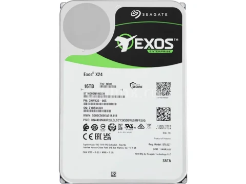 Seagate Exos X24 16TB 3.5" HDD 7200RPM SATA 6.0 Gb/s — фото Ситилинка