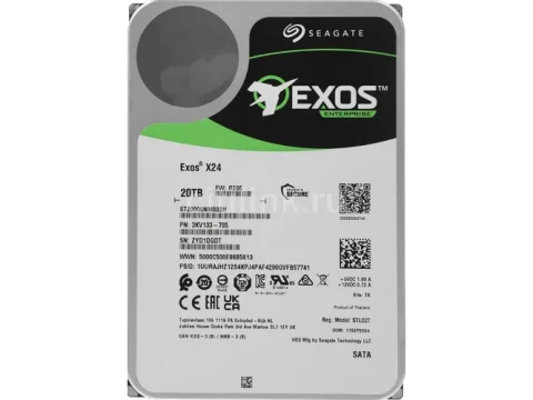 Seagate Exos X24 20TB 3.5" HDD 7200RPM SATA 6.0 Gb/s Internal — фото Ситилинка