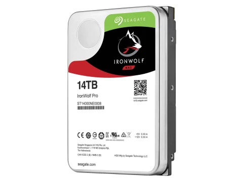 Seagate IronWolf 14TB NAS Hard Drive 7200 RPM 256MB Cache SATA 6.0Gb/s CMR 3.5" Internal HDD for RAID Network Attached Storage ST14000VN0008