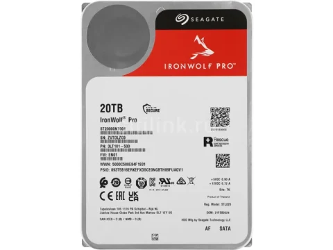 Seagate IronWolf Pro 20TB HDD 3.5" SATA — фото Ситилинка