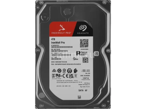 Seagate IronWolf Pro NAS 4TB HDD 3.5" 7200RPM SATA — фото Ситилинка