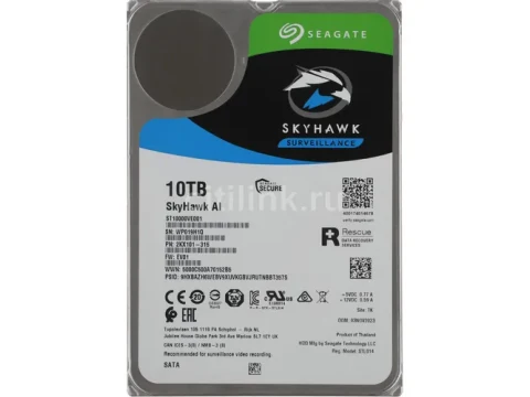 Seagate SkyHawk AI 10TB HDD 3.5" 7200RPM SATA — фото Ситилинка