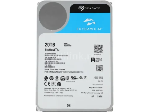 Seagate SkyHawk AI 20TB HDD 7200RPM 3.5" SATA — фото Ситилинка