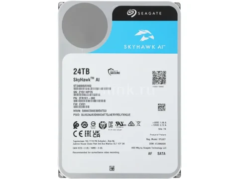 Seagate SkyHawk AI 24TB 3.5" HDD 7200RPM SATA — фото Ситилинка
