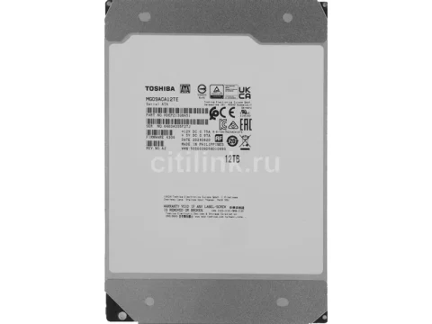 Toshiba MG09 512e 12 TB HDD 7200 RPM 3.5" SATA 6.0 Gb/s — фото Ситилинка