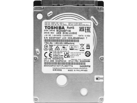 Toshiba MQ04ABF100 1TB HDD 2.5" SATA — фото Ситилинка