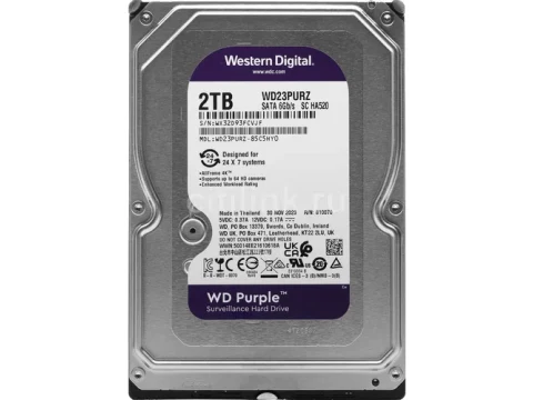Western Digital Purple 2TB 3.5" HDD 5400 RPM SATA 6.0 Gb/s Internal — фото Ситилинка