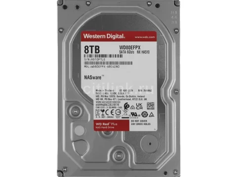 Western Digital Red Plus 8TB HDD 3.5" 5640RPM SATA — фото Ситилинка