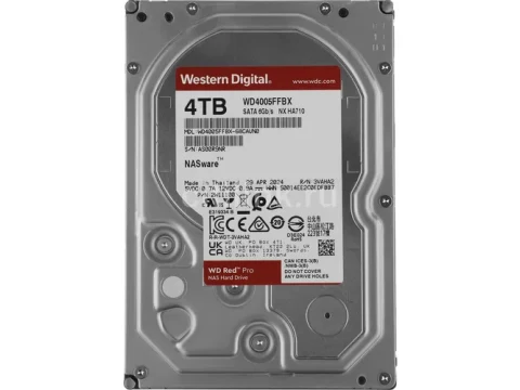Western Digital Red Pro 4TB HDD 3.5" 7200RPM SATA 6.0 Gb/s — фото Ситилинка