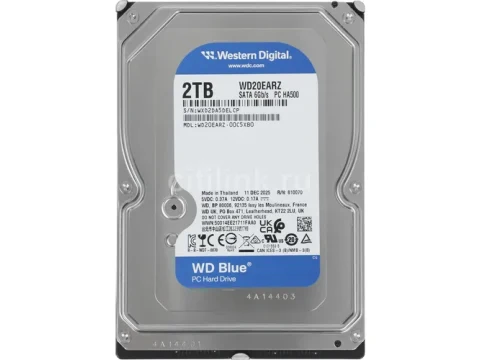 Western Digital WD Blue 2TB 3.5" HDD 5400RPM SATA 6.0 Gb/s — фото Ситилинка