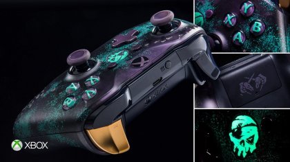 Компания Microsoft выпустит эксклюзивный геймпад в честь игры Sea of Thieves, который светится