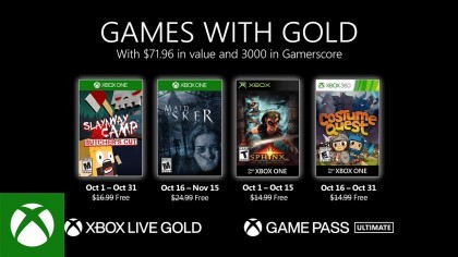 Стали известны бесплатные игры Xbox Live Gold и Game Pass Ultimate на октябрь 2020