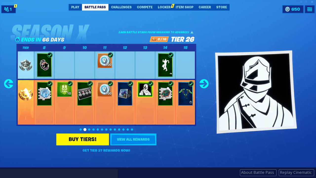 Fortnite 10 сезон скины
