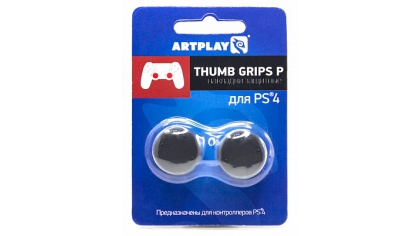 Купить PS 4 Накладки Artplays Thumb Grips защитные на джойстики геймпада (2 шт) 14мм вогнутые черные