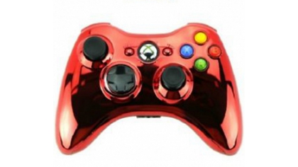 Купить Проводной геймпад для Xbox 360 (цвет Red chrome) (Не оригинал)