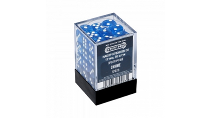 Купить Набор кубиков Stuff Pro D6 – Прозрачные Синие (36 шт.)