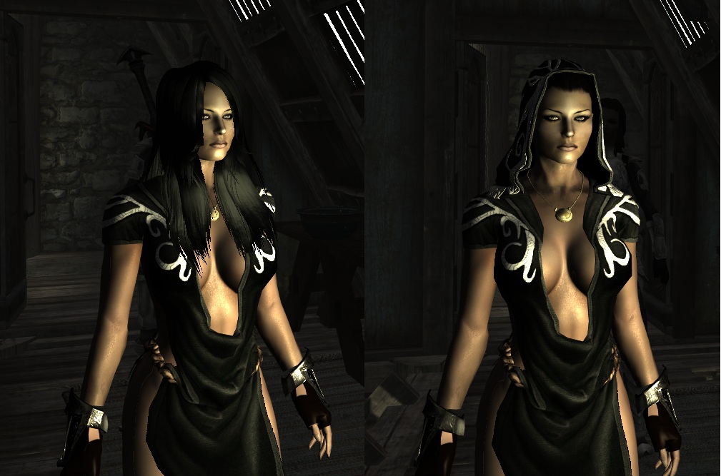 скачать TES 5: Skyrim - Ремодель робы Архимага(Ж) под модель тела CBBE