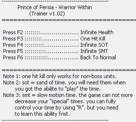 скачать Prince of Persia: Warrior Within +5 трейнер