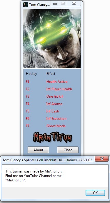скачать Tom Clancy's Splinter Cell ~ Blacklist: Трейнер/Trainer (+7) [1.03: DX9 & DX11]