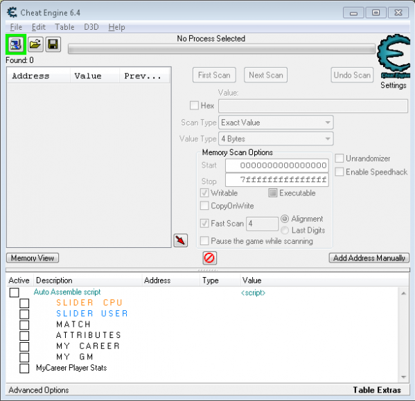 скачать NBA 2K15: Таблица для Cheat Engine