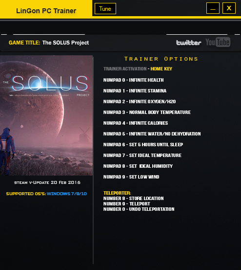 скачать The Solus Project: Трейнер/Trainer (+12) [Update 20 Feb]
