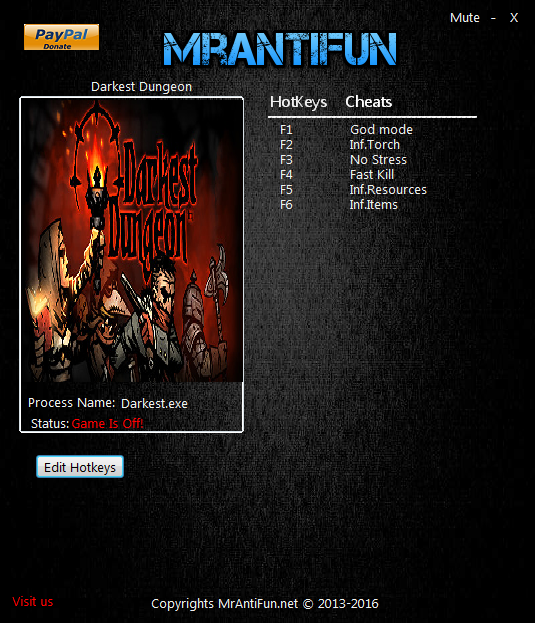 скачать Darkest Dungeon: Трейнер/Trainer (+6) [Build 14620]