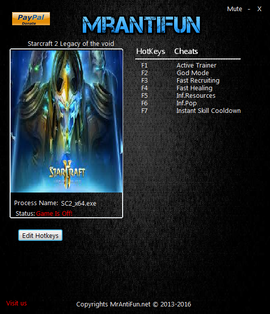 скачать StarCraft 2: Legacy of the Void: Трейнер/Trainer (+6) [3.2.0.41743 64Bit]