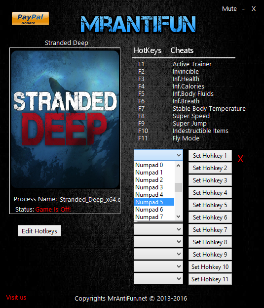 скачать Stranded Deep: Трейнер/Trainer (+10) [0.153: x64]
