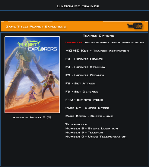 скачать Planet Explorers: Трейнер/Trainer (+10) [0.75]