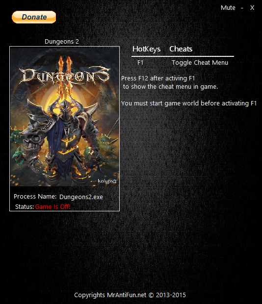 скачать Dungeons 2: Трейнер/Trainer (+24) [1.5.2.4]