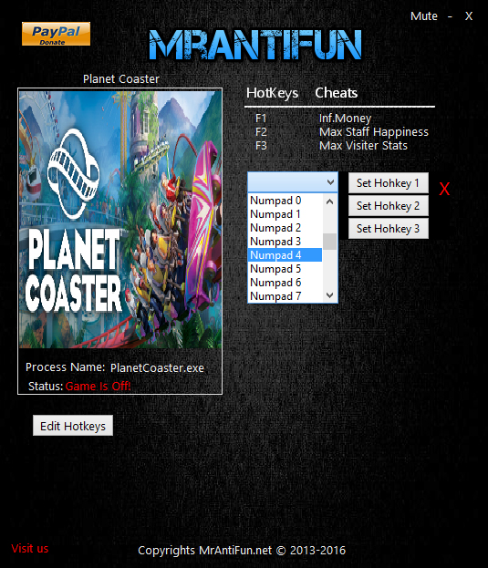 скачать Planet Coaster: Трейнер/Trainer (+3) [0.3.5.34060]