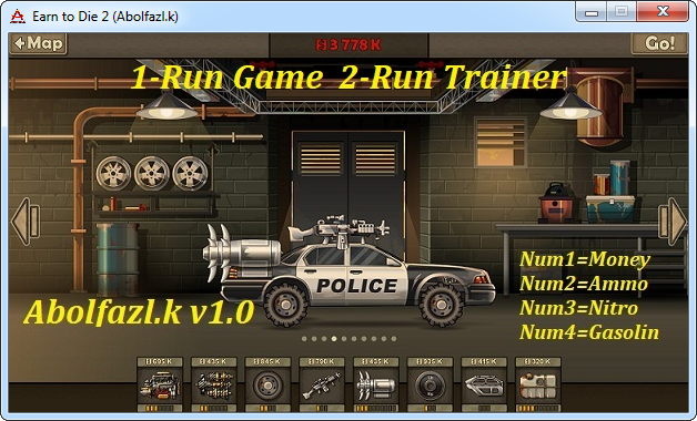скачать Earn to Die 2: Трейнер/Trainer (+4) [1.0]