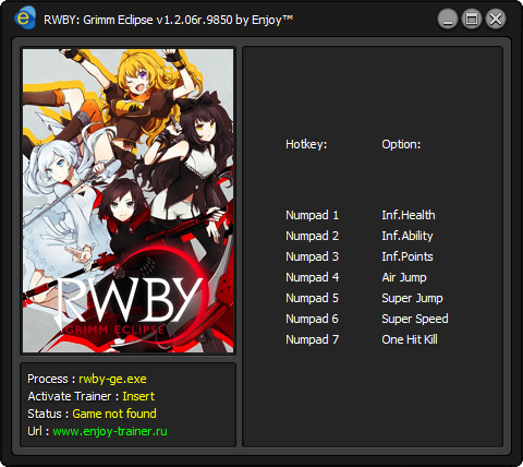 скачать RWBY - Grimm Eclipse : Trainer/Трейнер (+7) [v1.2.06r.9850]