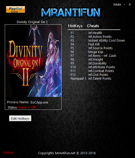 скачать Divinity: Original Sin 2: Трейнер/Trainer (+14) [3.0.76.796] 