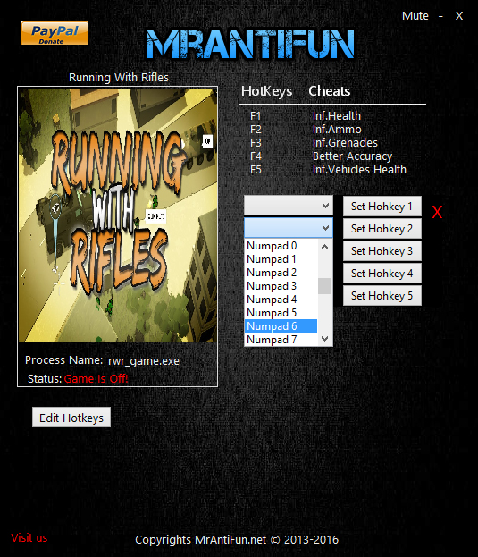 скачать Running With Rifles: Трейнер/Trainer (+5) [1.52]
