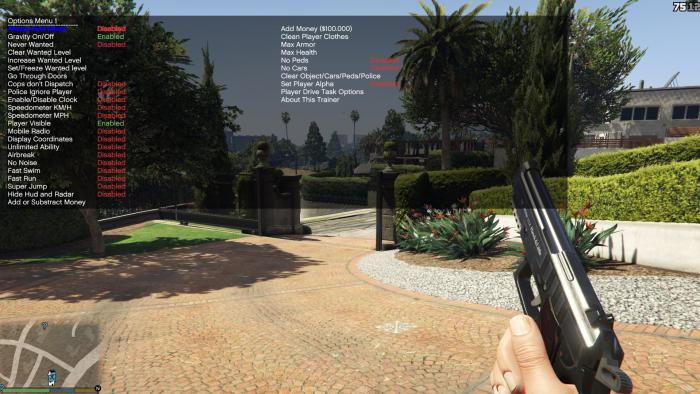 скачать Grand Theft Auto 5: Чит-Мод/Cheat-Mode (Simple Trainer for GTA V 5.7)