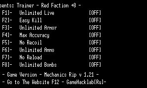 скачать Red Faction: Трейнер/Trainer (+8) [v1.21 Rip Механики]